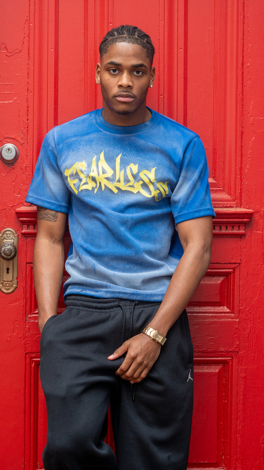 Fearless Royal Blue Graphic Tee (Yellow Logo)